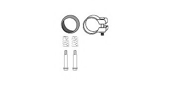 HJS 82 35 8106 Mounting Kit, catalytic converter